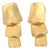 Vintage Robert Lee Morris Gold Plated Sculptural Dangle Earrings, 1980's For Sale