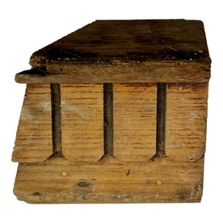 Architectural Salvaged Fragment of Decorative Wood Element With Gabled Design For Sale