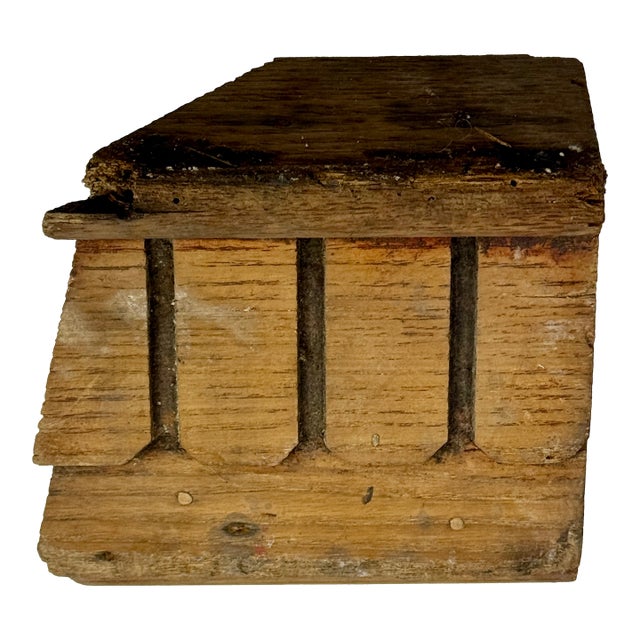 Architectural Salvaged Fragment of Decorative Wood Element With Gabled Design For Sale