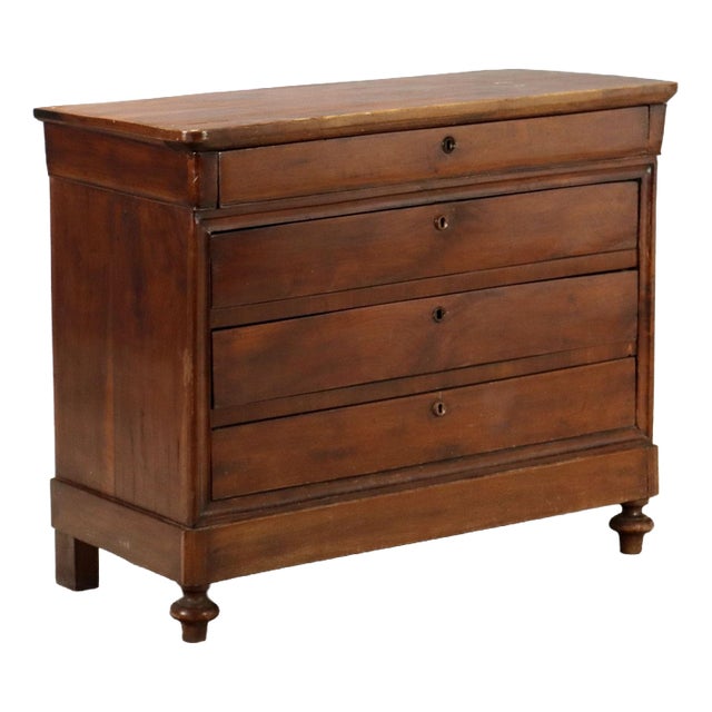 Louis Philippe Walnut Chest of Drawers, 19th Century For Sale