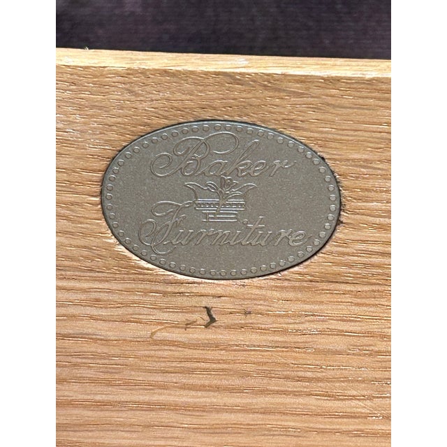 Off-white 1970s Mid Century French Provincial Lingerie Paint Decorated Tall Chest by Baker Furniture For Sale - Image 8 of 8