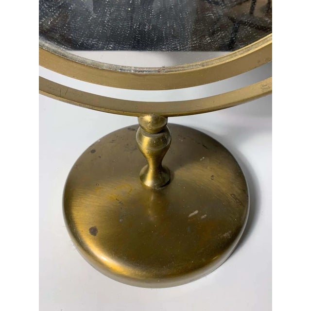 Vintage Brass Table Mirror Attributed to Charles Hollis Jones For Sale In Chicago - Image 6 of 8