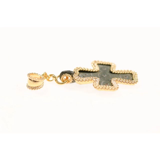 15th Century & Earlier Antique A Small Roman Cross w 21K Embellishment For Sale - Image 5 of 12