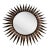Large Spanish Round Mid Century Modern Copper Plated Sunburst Mirror For Sale
