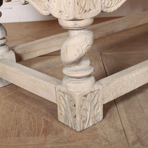 English Carved Oak Coffee Table For Sale - Image 4 of 12