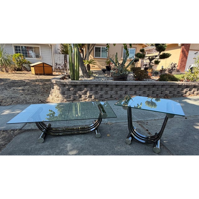 MCM Design Institute of America, Art Deco Coffee Table and Side Table Attributed to Romeo Bega For Sale - Image 12 of 18
