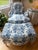 Custom Blue and White Marquis Bergere Chair and Ottoman Set Upholstered in Ralph Lauren For Sale - Image 15 of 18
