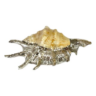 Vintage Silvered Shell in the Style of Buccellati For Sale