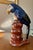 1960s Vintage Italian Majolica Ceramic Parrot 10.5” H For Sale - Image 5 of 12