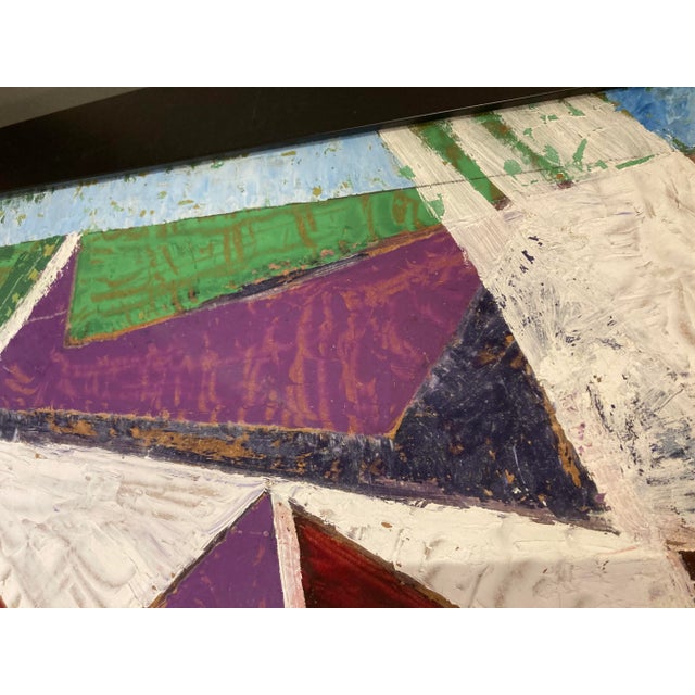 Abstract Expressionist Oil Painting on Board Signed “Jakobe 1956” For Sale - Image 10 of 12