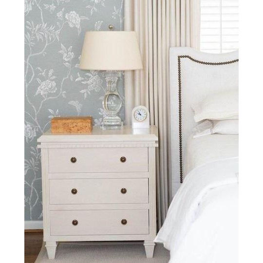 Designer Chapman & Myers Balustrade Table Lamp in Crystal with Parchment Shade. Specification: Height: 27" Width: 17"...