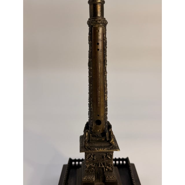 Grand Tour Antique French Grand Tour Bronze Model of the Vendome Column For Sale - Image 3 of 8
