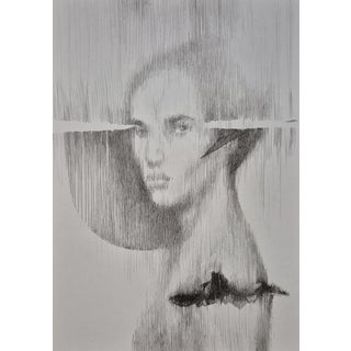 Rafal Kolinski, Faces, Portrait, Original Ink Drawing on Paper, 2026 For Sale