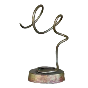 Vintage Boho Abstract Metal Sculpture