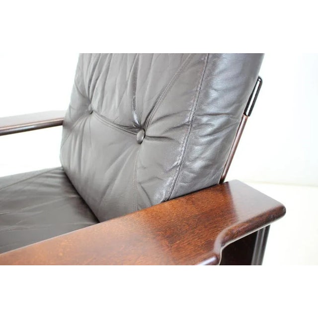Set of Scandinavian Leather Armchairs, 1960s For Sale - Image 9 of 13