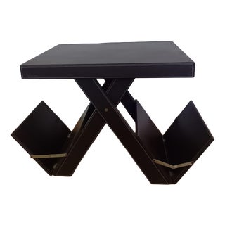 Vintage Eco-Leather Magazine Rack from Schoeller, 2010 For Sale