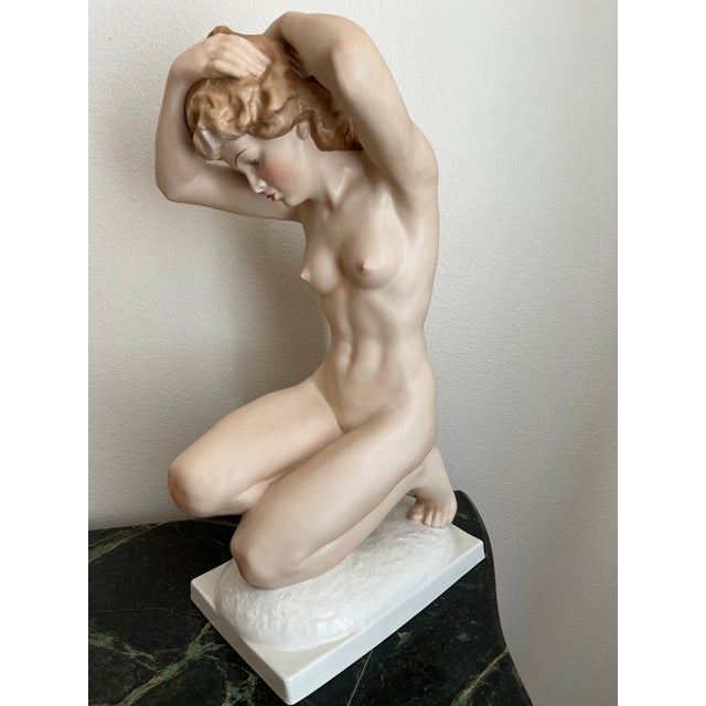 Mid-Century Porcelain Female Figure Sculpture For Sale In Las Vegas - Image 6 of 11