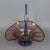 Modern Amber Murano Glass Basket Centerpiece with Blue Handle For Sale - Image 3 of 13