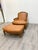 Leather Bergere Style Chair With Ottoman For Sale - Image 9 of 9