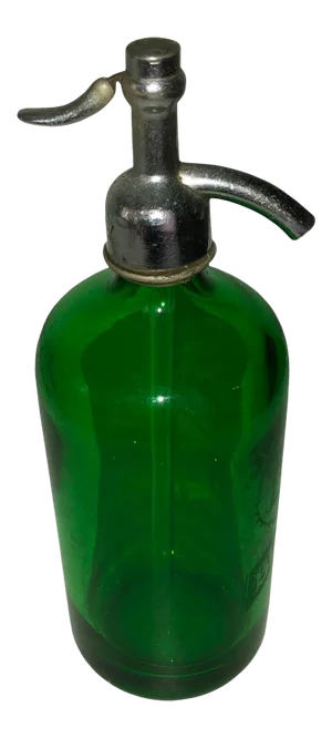 Circa 1900 Seltzer Bottle Green Glass