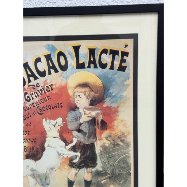 French Framed Cacao Lacté De Ch. Gravier Poster Reproduction For Sale - Image 3 of 12