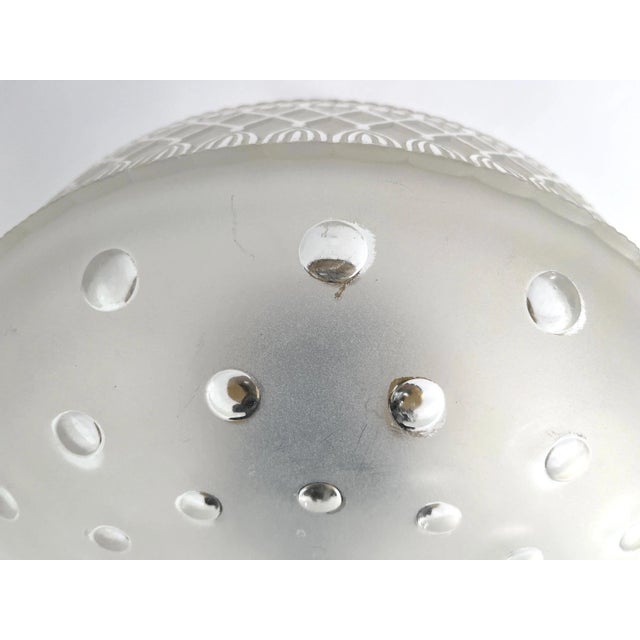 Deco Cut Glass Ceiling Light, 1940s For Sale - Image 6 of 18