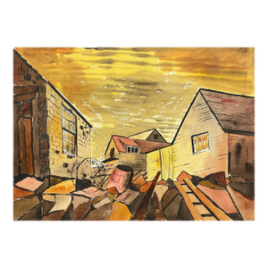 1933 Rockport Coastal Watercolor
