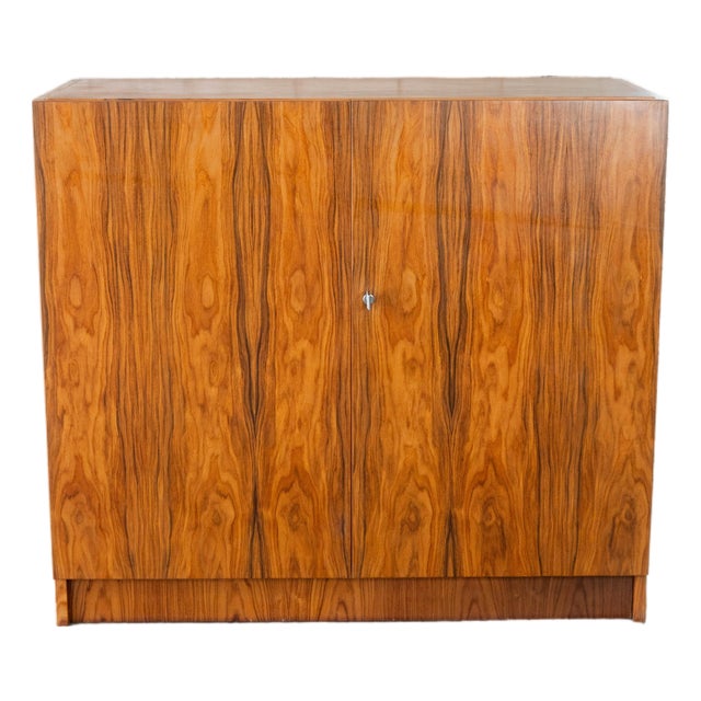 1970s Mid-Century Danish Modern Rosewood Hideaway Desk & Cabinet For Sale