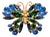 Vintage 1950s Signed Napier Faux-Sapphire & Emerald Butterfly Brooch For Sale