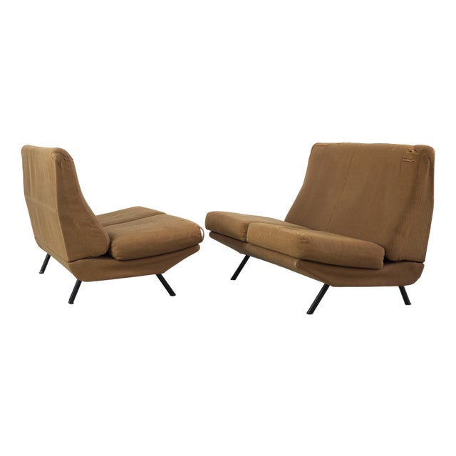 Two-Seater Triennale Sofas by Marco Zanuso for Arflex, 1950, Set of 2 For Sale