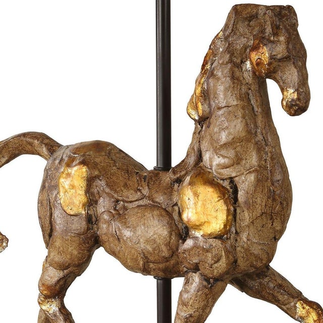 Golden Horse Table Lamp For Sale - Image 4 of 7
