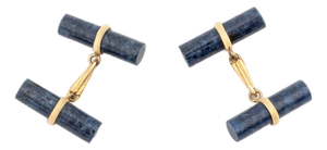 14k Yellow Gold Lapis Cufflinks