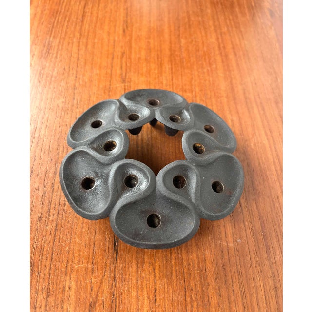 Mid-Century Modern Danish Brutalist Cast Iron Candleholder by Jens Harald Quistgaard, 1960s For Sale - Image 13 of 18