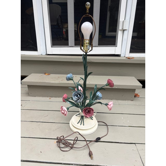 Vintage Italian Tole Table Lamp For Sale - Image 10 of 12