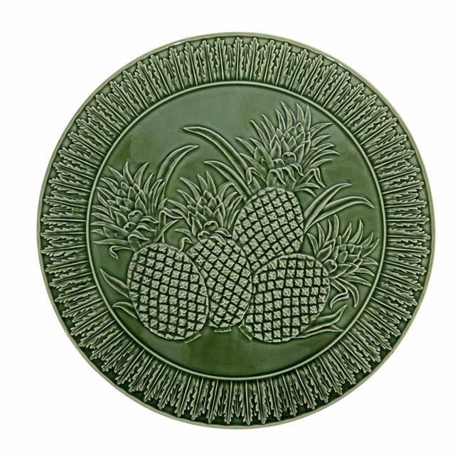 Bordallo Pinherio green pineapple design platter / chop plate