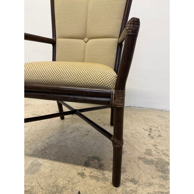 Mid-Century McGuire Bamboo and Fabric Lounge Chair, 1970s For Sale - Image 10 of 12