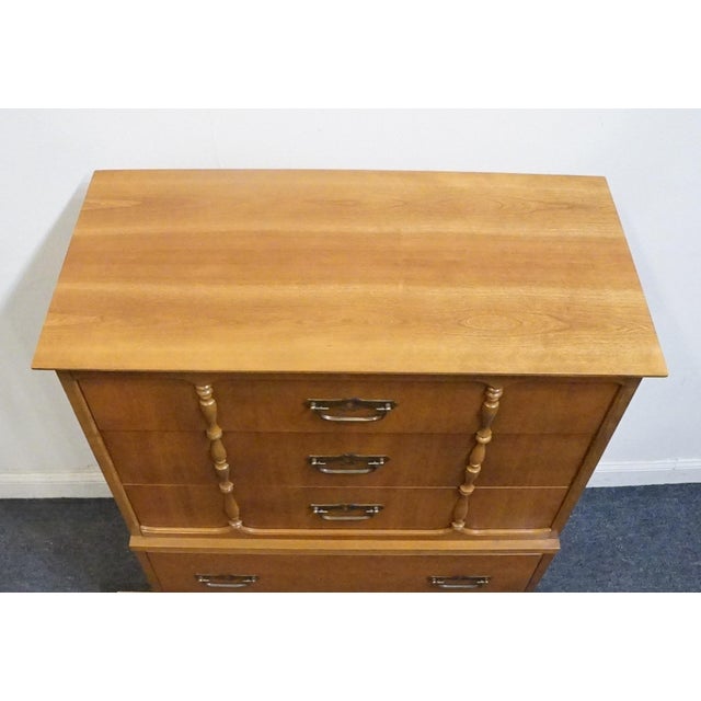 Ballman Cummings Solid Hard Rock Maple Colonial Early American 36" Chest of Drawers For Sale - Image 9 of 13