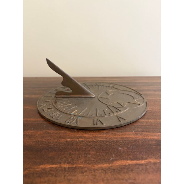 Virginia Metalcrafters Vintage English Country Iron Garden Sundial For Sale - Image 4 of 7