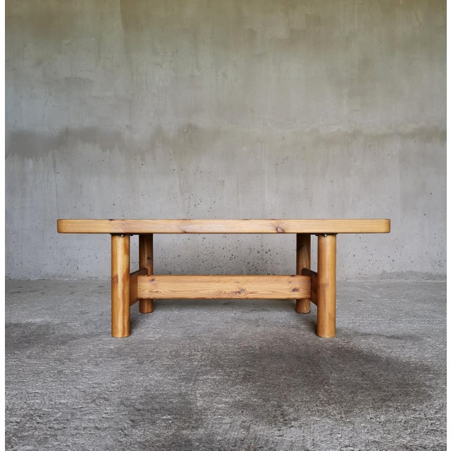 Danish Minimalist Coffee Table in Oregon Pine by Knud Friis & Elmar Moltke, 1970s For Sale - Image 11 of 12