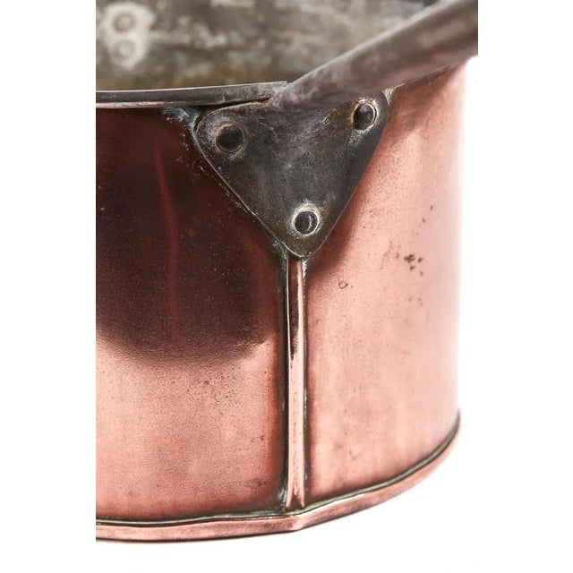 Metal Georgian Antique Copper Saucepan For Sale - Image 7 of 9