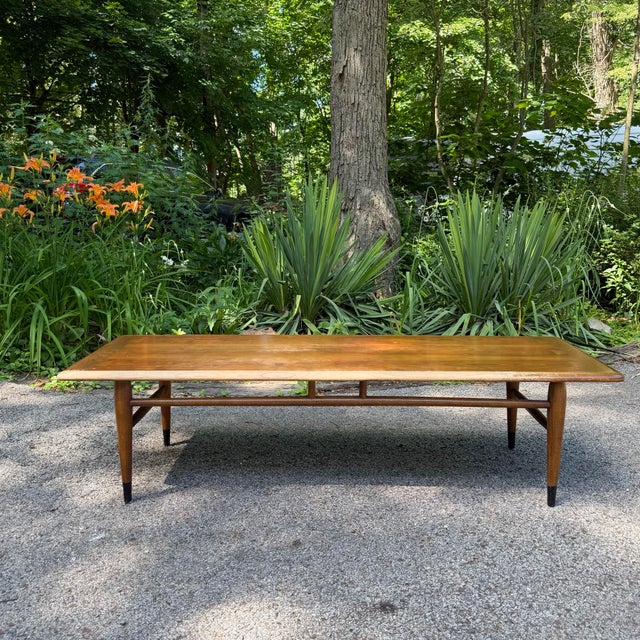 Andre Bus Mid Century Modern Attributed Lane Acclaim Rectangular Coffee Table by Andre Bus For Sale - Image 4 of 12