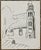 Architectural drawing by Vermont artist Frank Wallace (1915/18-2003) of Saint Mary Star of the Sea in Newport VT . Wallace...