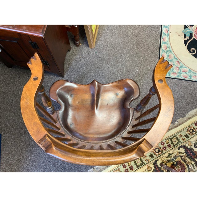 English 20th Century Reproduction of Antique Windsor Low Back Arm Chair For Sale - Image 3 of 10