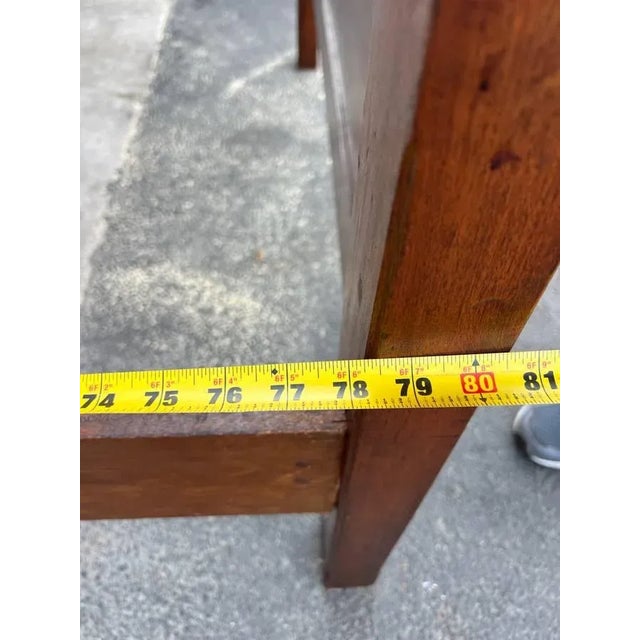 19th Century Solid Walnut Carved Double Bed Frame. For Sale - Image 10 of 12