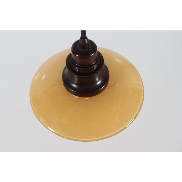 Danish Art Deco Pendant Light with Yellow Glass Shades by Poul Henningsen for Louis Poulsen, 1930s For Sale - Image 10 of 14