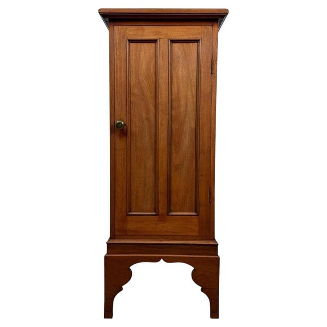 Antique Early 20th Century English Walnut Cupboard For Sale - Image 6 of 11