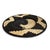 Vintage beautiful hand crafted natural tan and black woven plate. Perfect as unique wall decor with striking bold design.
