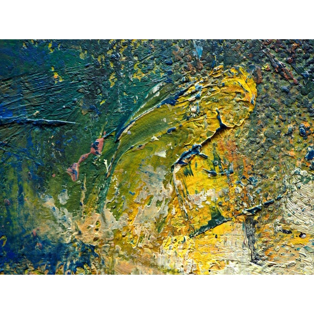Surrealism You Are Not Alone Anymore by Andreas Claussen | Oil on canvas Astronaut holding a woman on a flamingo. For Sale - Image 3 of 5