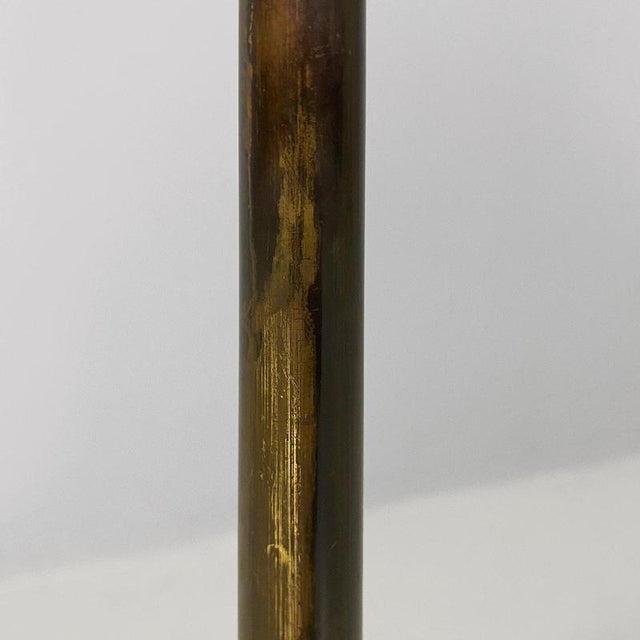 Mid-Century Modern Italian Brass, Glass and Iron Floor Lamp, 1950s For Sale - Image 9 of 17