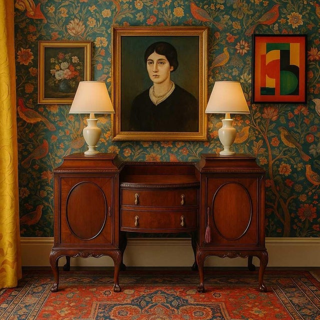 Wood 1940s Chippendale Mahogany Sideboard Buffet With Claw Feet, Brass For Sale - Image 7 of 18